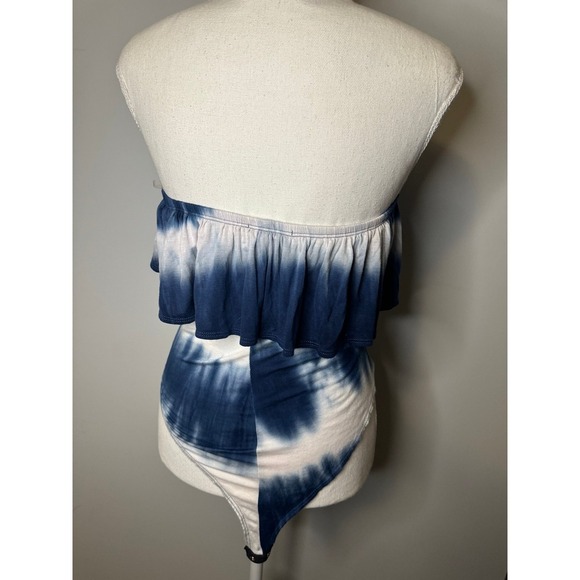 Charlotte Russe Blue & White Bodysuit - Picture 5 of 6